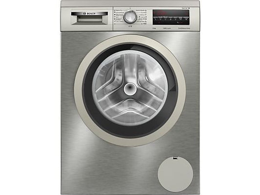 Lavadora carga frontal – Bosch WUU28T8XES, 8 kg, 1.400 rpm, 15 programas, Inox
