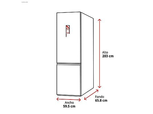 Frigorífico combi – Samsung Smart RB38C675CS9/EF, No Frost, 203 cm, 390l, All-Around Cooling, WiFi, Inox