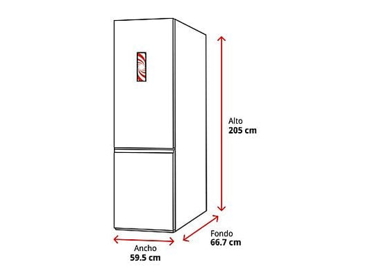 Frigorífico combi – Haier 3D 60 Series 3 HTR3620DNMG, No Frost, 205 cm, 414 l, Fresh 0°C Zone, Direct Access, Inox