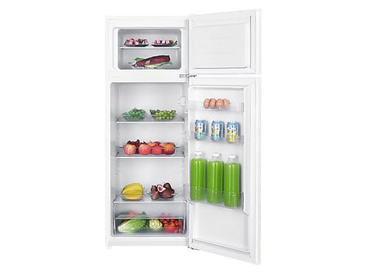 Frigorífico dos puertas – ok. OFK 471 E W, PW58BM, 142.5 cm, 206 l, Pies ajustables, Blanco