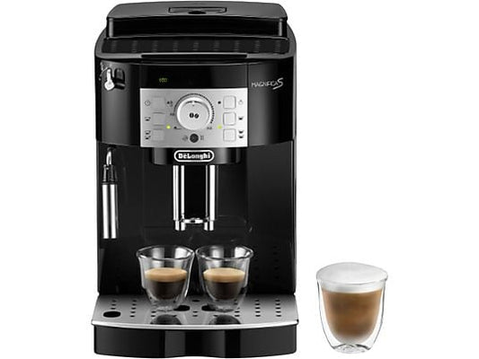 Cafetera superautomática – De’Longhi Magnifica S ECAM22.113.B, 1450 W, 15 bar, Molinillo integrado, Sistema Thermoblock, Vaporizador, Negro