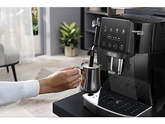 Cafetera superautomática – De’Longhi Magnifica Start ECAM220.21.BG, Molinillo integrado, Sistema Thermoblock, Vaporizador, 1450 W, 15 bar, Negro