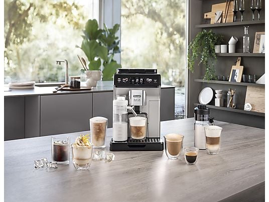 Cafetera superautomática – De’Longhi Eletta Explore Cold Brew ECAM450.65.S, 1450W, 19 bar, Molinillo integrado, Táctil, Bebidas frías calientes, Plata