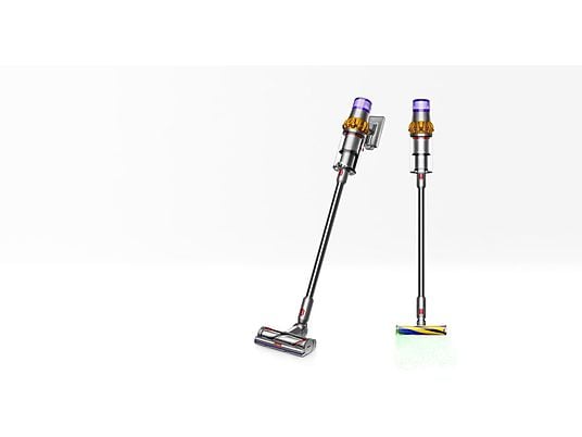 Aspirador escoba – Dyson V15 Detect™ Absolute, Potencia succión 240 AW, 60 min, Inteligente y Potente, 3 Modos, Tecnología Láser, Sensor Suciedad