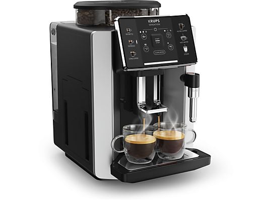 Cafetera superautomática – Krups Sensation C90 EA910E10, 1450 W, 15 bar, 1.7 L, 6 programas, 2 tazas, Barista Inside Technology, Autolimpieza, Plata