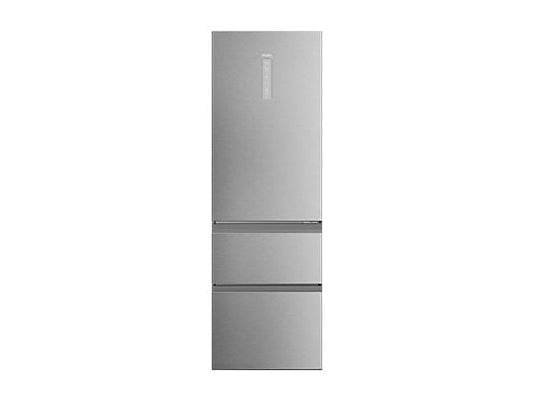 Frigorífico combi – Haier 3D 60 Series 5 HTW 5618CNMG, No Frost, 185 cm, 360 l, Motor Inverter, Wi-fi, Plata