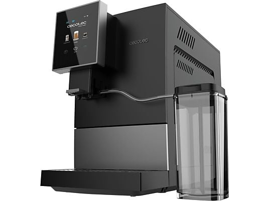 Cafetera superautomática - Cecotec Cremmaet Compactccino Connected Black Silver, 19 bares, Sistema Thermoblock, Black Silver