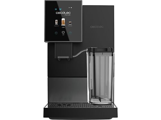 Cafetera superautomática - Cecotec Cremmaet Compactccino Connected Black Silver, 19 bares, Sistema Thermoblock, Black Silver