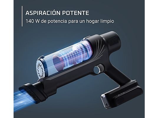 Aspirador escoba – Rowenta RH6A75WO X-Pert 7. 60 Animal Care, 140 W, 0.44 L, 45 min, Ligera, Multisuperficie, Especial mascotas, Rojo
