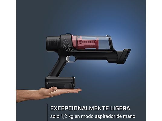 Aspirador escoba – Rowenta RH6A75WO X-Pert 7. 60 Animal Care, 140 W, 0.44 L, 45 min, Ligera, Multisuperficie, Especial mascotas, Rojo