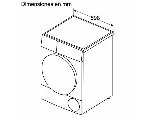 Secadora bomba de calor – Bosch WTR83200ES, Serie 4, 8 kg, 11 programas, AutoDry, Easy Clean, Blanco