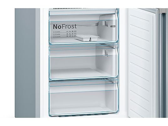 Frigorífico combi – Bosch KGN39VIEA, No frost, 203 cm, 368 l, Cajón VitaFresh, EasyAccess, Inox antihuellas