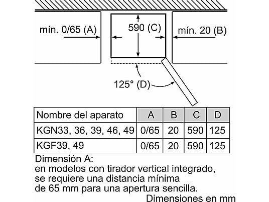 Frigorífico combi – Bosch KGN39VIEA, No frost, 203 cm, 368 l, Cajón VitaFresh, EasyAccess, Inox antihuellas