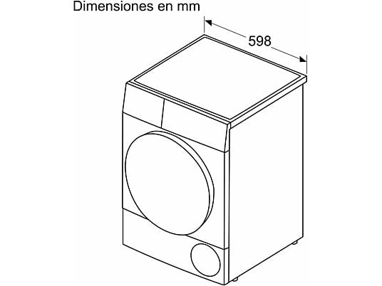 Secadora bomba de calor – Bosch WQG245D0ES, Serie 6, 9 kg, 15 programas, AutoDry, Condensador Autolimpiante, Blanco