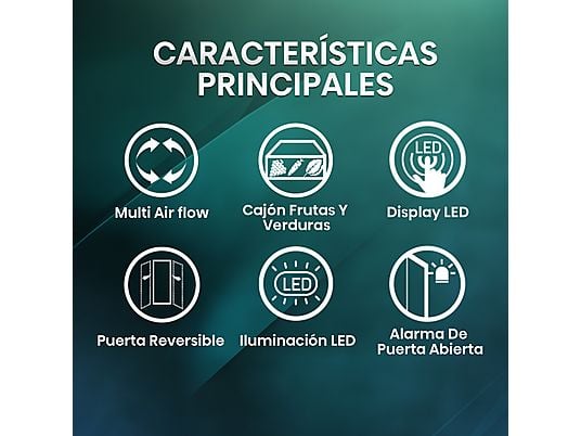 Frigorífico combi – Hisense RB390N4DWD, No Frost, 186 cm, 304 l, Multi Air Flow, Blanco