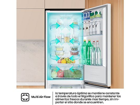Frigorífico combi – Hisense RB390N4DWD, No Frost, 186 cm, 304 l, Multi Air Flow, Blanco