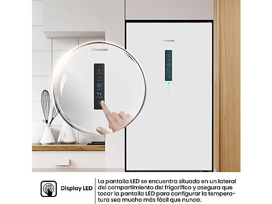 Frigorífico combi – Hisense RB390N4DWD, No Frost, 186 cm, 304 l, Multi Air Flow, Blanco