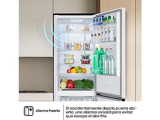 Frigorífico combi – Hisense RB390N4DWD, No Frost, 186 cm, 304 l, Multi Air Flow, Blanco