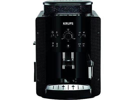 Cafetera superautomática – Krups Roma EA81K870, 1450 W, 15 bar, 1.7 L, 3 temperaturas, 2 tazas, Sistema Thermoblock, Kit de limpieza incluido, Negro