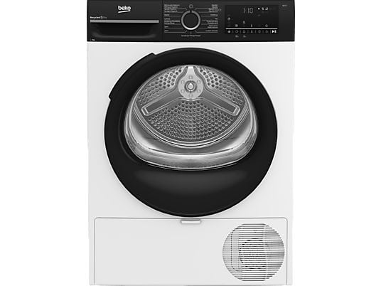 Secadora bomba de calor – Beko BM3T49240W, Motor ProSmart Inverter ,9 kg, 15 Programas, Display digital, Blanco
