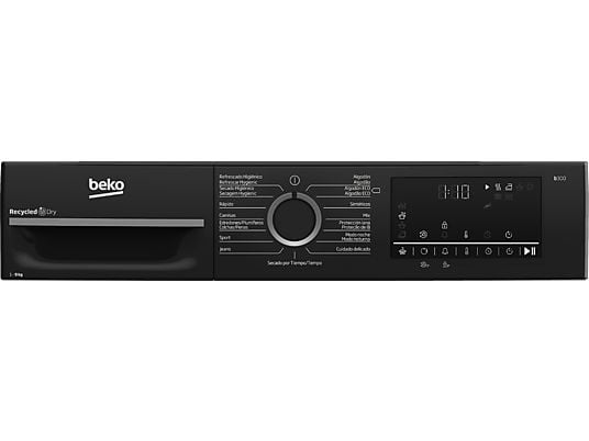 Secadora bomba de calor – Beko BM3T49240W, Motor ProSmart Inverter ,9 kg, 15 Programas, Display digital, Blanco