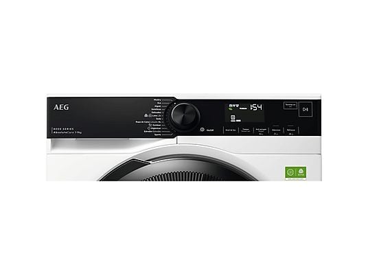 Secadora bomba de calor – AEG TR839T4PB, 9 Kg, 12 programas, Función Anti-arrugas, Motor inverter, Blanco