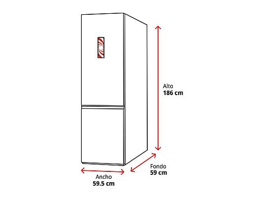 Frigorífico combi – Hisense RB390N4DWD, No Frost, 186 cm, 304 l, Multi Air Flow, Blanco
