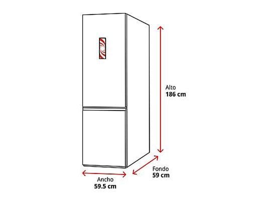 Frigorífico combi – Hisense RB390N4DWD, No Frost, 186 cm, 304 l, Multi Air Flow, Blanco