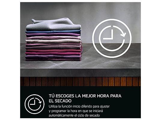 Secadora bomba de calor – AEG TR719G4PB, 9 kg, 10 programas, MixDry, Display LED, Blanco