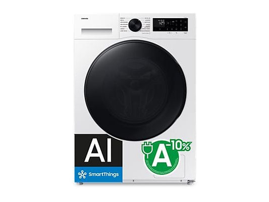 Lavadora secadora – Samsung WD90DG5B15BEEC, 9 kg, 6 kg, AI EcoBubble™, Air Wash, Blanco