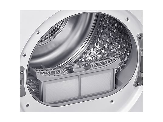 Secadora bomba de calor – Samsung DV90DG52A0AEEC, 9 kg, 14 programas, Hygiene Care, Inteligencia Artificial y SmartThings Clase C, Blanco