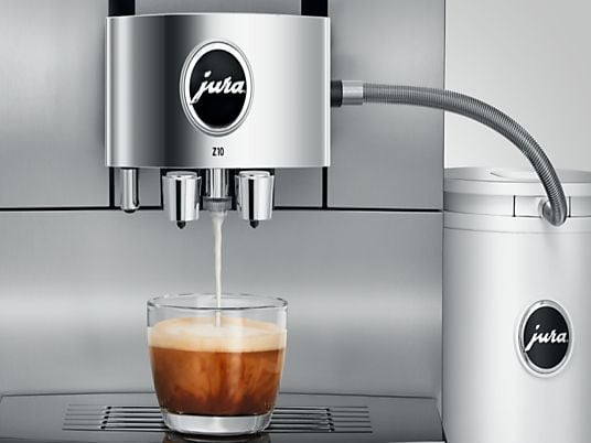 Cafetera superautomática – Jura Z 10 Aluminium White (EA), 1450 W, 2.4 l, 280 g, Función 2 tazas, Molinillo integrado, Plata