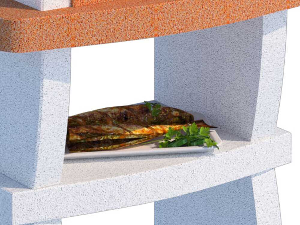 Barbacoa de obra de leña y carbón Linea VZ Modena