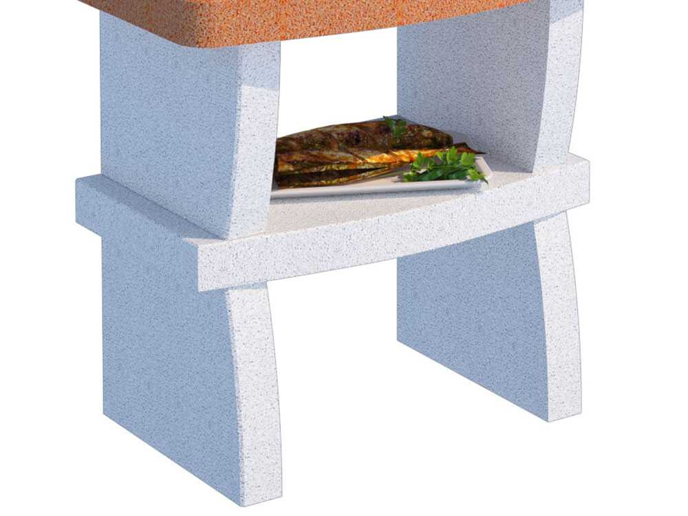 Barbacoa de obra de leña y carbón Linea VZ Modena