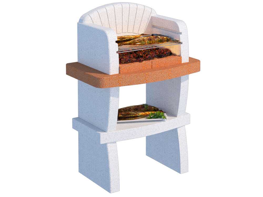 Barbacoa de obra de leña y carbón Linea VZ Modena