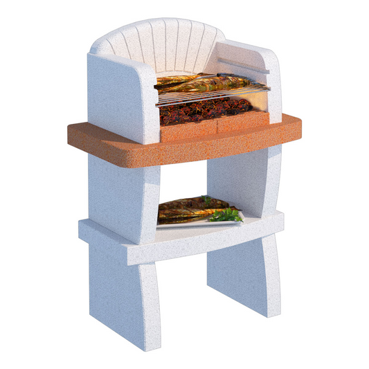 Barbacoa de obra de leña y carbón Linea VZ Modena