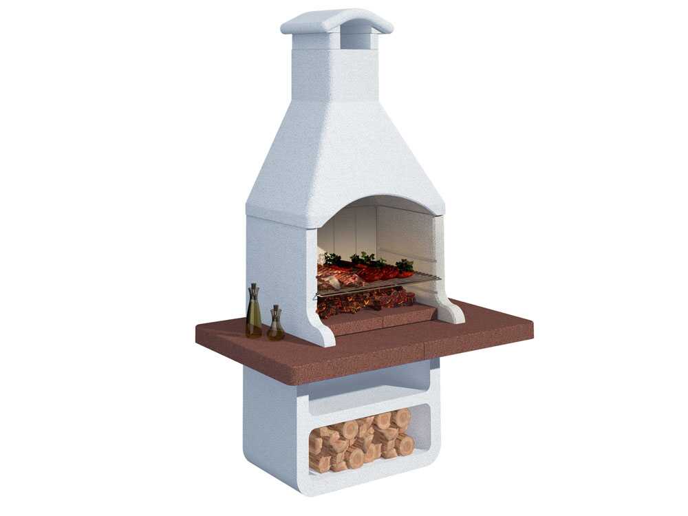 Barbacoa de obra de leña y carbón Linea VZ Portorotondo