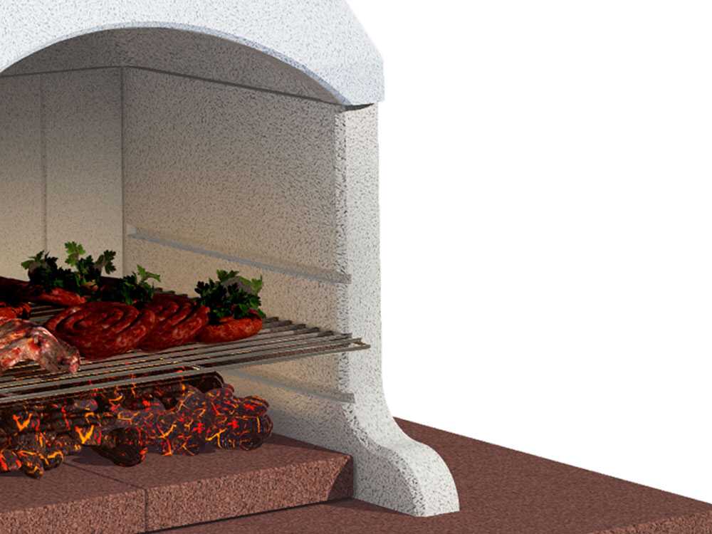 Barbacoa de obra de leña y carbón Linea VZ Portorotondo