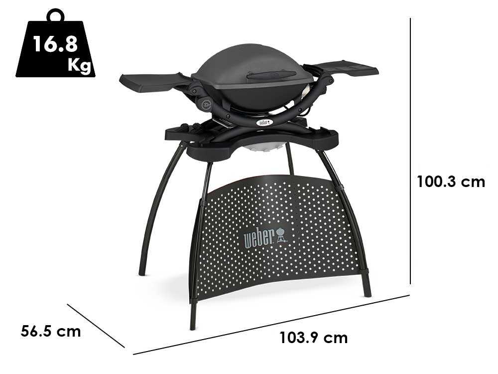 Barbacoa eléctrica con soporte – Weber Q1400