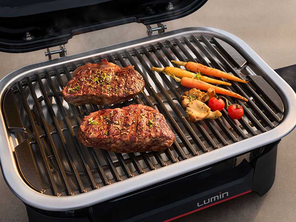 Barbacoa eléctrica portátil – Parrilla 49 x 33 cm – Weber Lumin Black 1502045