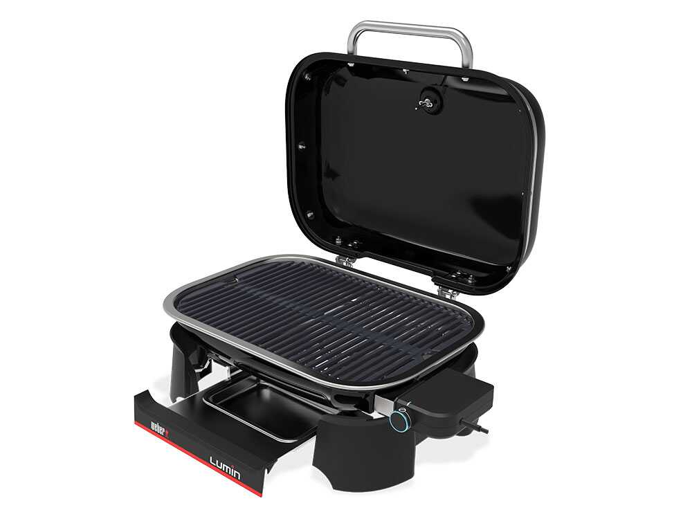 Barbacoa eléctrica portátil – Parrilla 49 x 33 cm – Weber Lumin Black 1502045