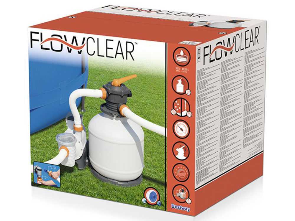Depuradora de arena Bestway 58486 – Caudal de agua 11355 L/h – 500 W