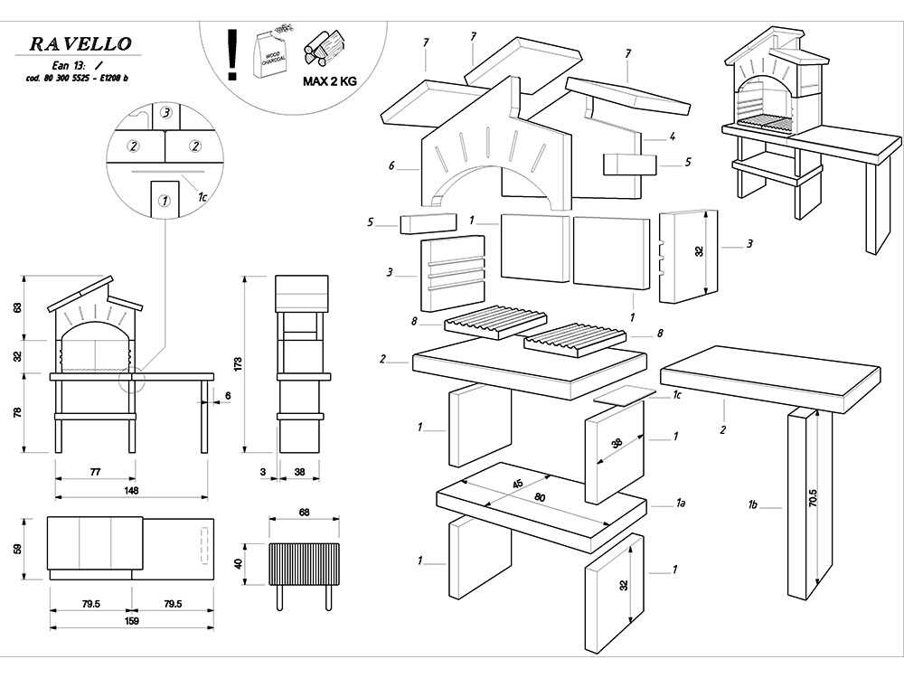 Palazzetti Ravello – Barbacoa de obra de leña y carbón