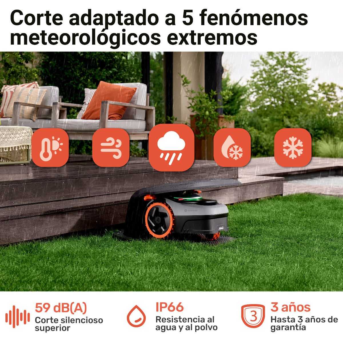 Robot cortacésped i206E AWD 600m2 Segway Navimow